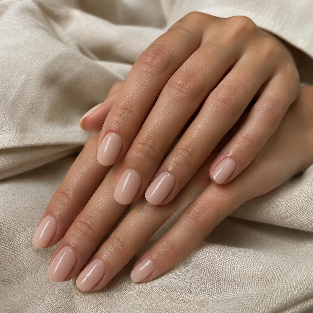Neutral gel manicure at Salon Social